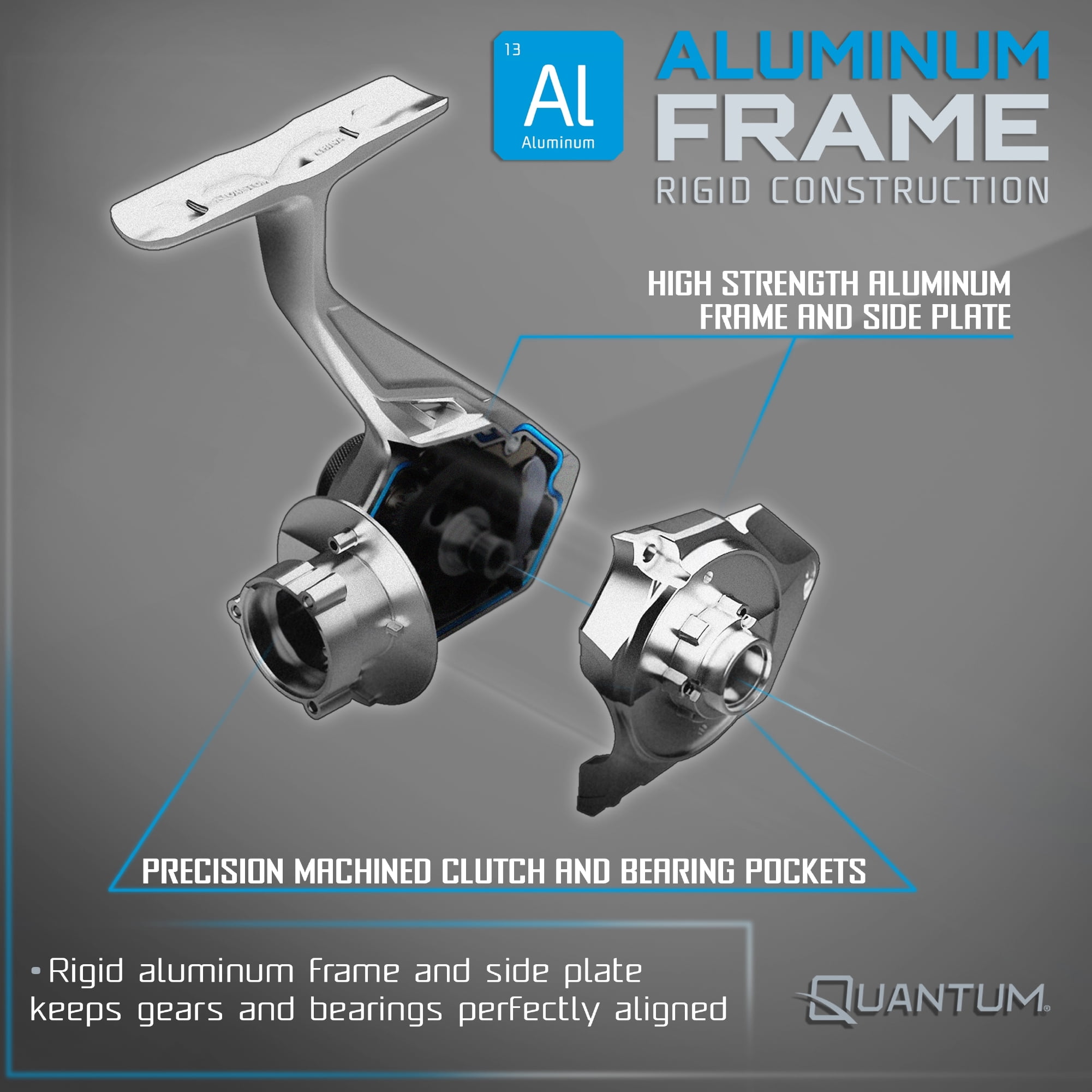 Quantum Strive Spinning Fishing Reel, Size 6000 Reel, 4+1 Bearings