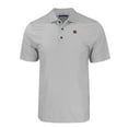 thumbnail image 2 of Men's Cutter & Buck Gray Miami University RedHawks Pike Eco Tonal Geo Print Stretch Recycled Polo, 2 of 3