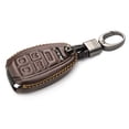 thumbnail image 2 of Vitodeco Genuine Leather Smart Key Fob Case Protector Compatible for Alfa Romeo Giulia, Stelvio, Tonale (2017 - 2025 Models) - 5-Button, Brown, 2 of 6