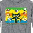 thumbnail image 3 of Pete The Cat - Groovy To Create - Toddler And Youth Long Sleeve Graphic T-Shirt, 3 of 6