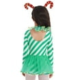 thumbnail image 5 of iiniim Little Girls Candy Cane Costume Christmas Dance Figure Ice Skating Tutu Dress Leotard Dancewear Size 4-14 Green 14, 5 of 7