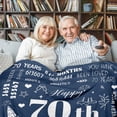 thumbnail image 3 of LHSHID 70th Birthday Gifts for Men Men 70th Birthday Decorations 70 Years Old Happy Birthday Blanket Birthday Gifts Ideas for Dad Husband Grandpa Soft Blanket 30"x40", 3 of 7