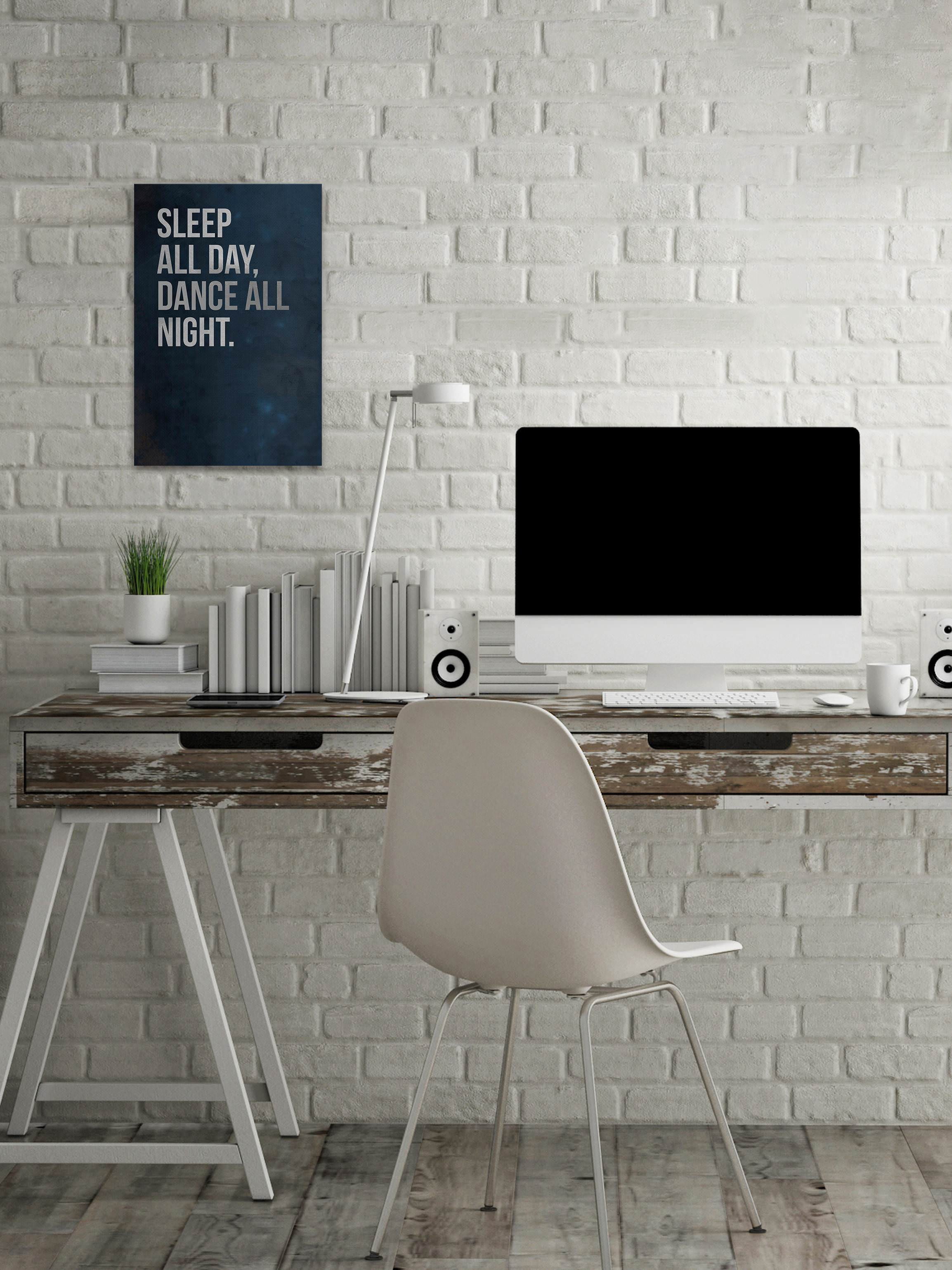 Sleep All Day, Dance All Night Painting Print on Wrapped Canvas