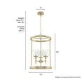 thumbnail image 5 of Hunter - Xidane 3-light Alturas Gold, Medium Size Pendant Light, Dimmable, Mid Century Modern Style, Cylinder Shaped, for Bedrooms, Kitchens, Dining, Living Rooms - 19749, 5 of 6