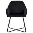 thumbnail image 5 of vidaXL Dining Chairs 2 pcs Black Velvet, 5 of 6