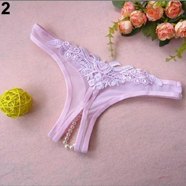 G-string Panties Low Waist Open Crotch See-through Hollow Hip G-String  Panties Women Accessory