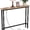 Oak 39.37", variant on 79" Console Table with Power Outlet, Narrow Sofa Table 2 Pack, Black | Entryway Table with Charging Station & 4.9 Ft Extension Cord & Adjustable Feet, behind Couch Table for Living Room, Hallway