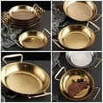 thumbnail image 2 of Topbathy Double Handle Stainless Steel Cooking Pan, Golden Paella Pan for Household and Home Kitchen Use, 2 of 7