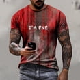 thumbnail image 2 of T-Shirt Imprimé d'Halloween pour Homme, Haut Décontracté à Manches Courtes et Col Rond pour Fête et Usage Quotidien, T-Shirt Graphique Festif en Polyester Doux, 2 of 5