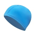 thumbnail image 2 of Gorro de Baño de Tela Transpirable, Adecuado para Cabello Largo Y Corto, Ligero, Portátil, Cómodo, Gorro de Baño para Mujeres Y Hombres para Vacacione Lago Azul, 2 of 8