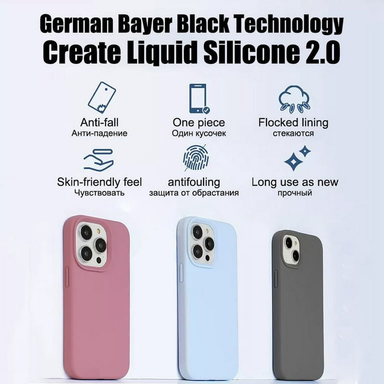 Liquid Silicone Soft Phone Case For IPhone 15 PRO/ 15 PRO MAX/ 15 Plus/ 15/  14 PRO/ 14 PRO MAX/ 14 Plus/ 13 PRO/ 13 PRO MAX/ 12/ 11 Shockproof Cover