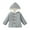 Gray, variant on Toddler Boys Girls Hooded Coats Long Sleeve Double Breasted Solid Color Jackets Baby Outwear