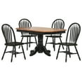 thumbnail image 5 of Sunset Trading Black Cherry Selections 5PC 60" Oval Wood Dining Set in Black, 5 of 5