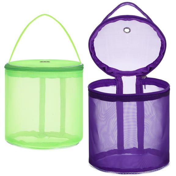 2 Pcs DIY Wool Storage Bag Knitting Needle Organizer Crochet Empty Yarn Bags Supplies Sewing Tools Carrying Case