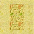 thumbnail image 1 of Ahgly Company Machine Washable Indoor Square Transitional Yellow Area Rugs, 8' Square, 1 of 7
