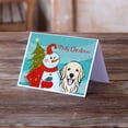thumbnail image 2 of Snowman with Golden Retriever Greeting Cards and Envelopes Pack of 8, 2 of 2