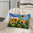thumbnail image 3 of Disketp Landscape With Sunflowers Satin Pillowcase For Hair And Skin - Satin Pillow Cases Standard Size 20x30 Inches With Zipper,Gifts For Women Men (Pillow core not included), 3 of 8