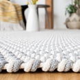 thumbnail image 4 of SAFAVIEH Salem Corynn Solid Cotton Area Rug, Grey/Ivory, 9' x 12', 4 of 6