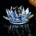 thumbnail image 6 of Crystal Lotus Flower Candle Holder - Clear Glass Lotus Design With Sparkling Crystal Accents, 3 Inch Size - For Home Decor, Table Centerpieces, Meditation Spaces, Special, 6 of 8