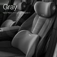 thumbnail image 3 of Memory Foam Car Headrest & Lumbar Support Set - Gray Ergonomic Neck Pillow & Back Cushion for Driving Comfort, Universal Seat Accessory, 3 of 13