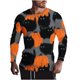 thumbnail image 1 of Camiseta de manga larga con cuello redondo y estampado de Halloween para hombre Pompotops  oipoqjl1966, 1 of 1