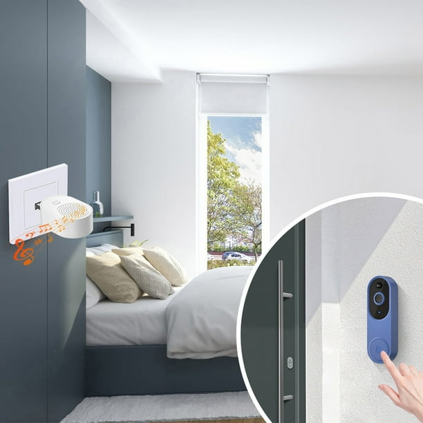 Ganfancp Timbre Inteligente Video Timbre Inteligente Visual Pir Detección de Movimiento Intercomunicador Hogar Hd Visión Nocturna Wifi Timbre de Seguridad Ofertas Del Día Liquidación 1X Timbre, 1X Di