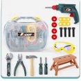 thumbnail image 1 of Little Engineer Portable Repair Box Toy Set Simulation Wrench Chainsaw Children's Repair Tool Toys 19-piece Set, 1 of 5
