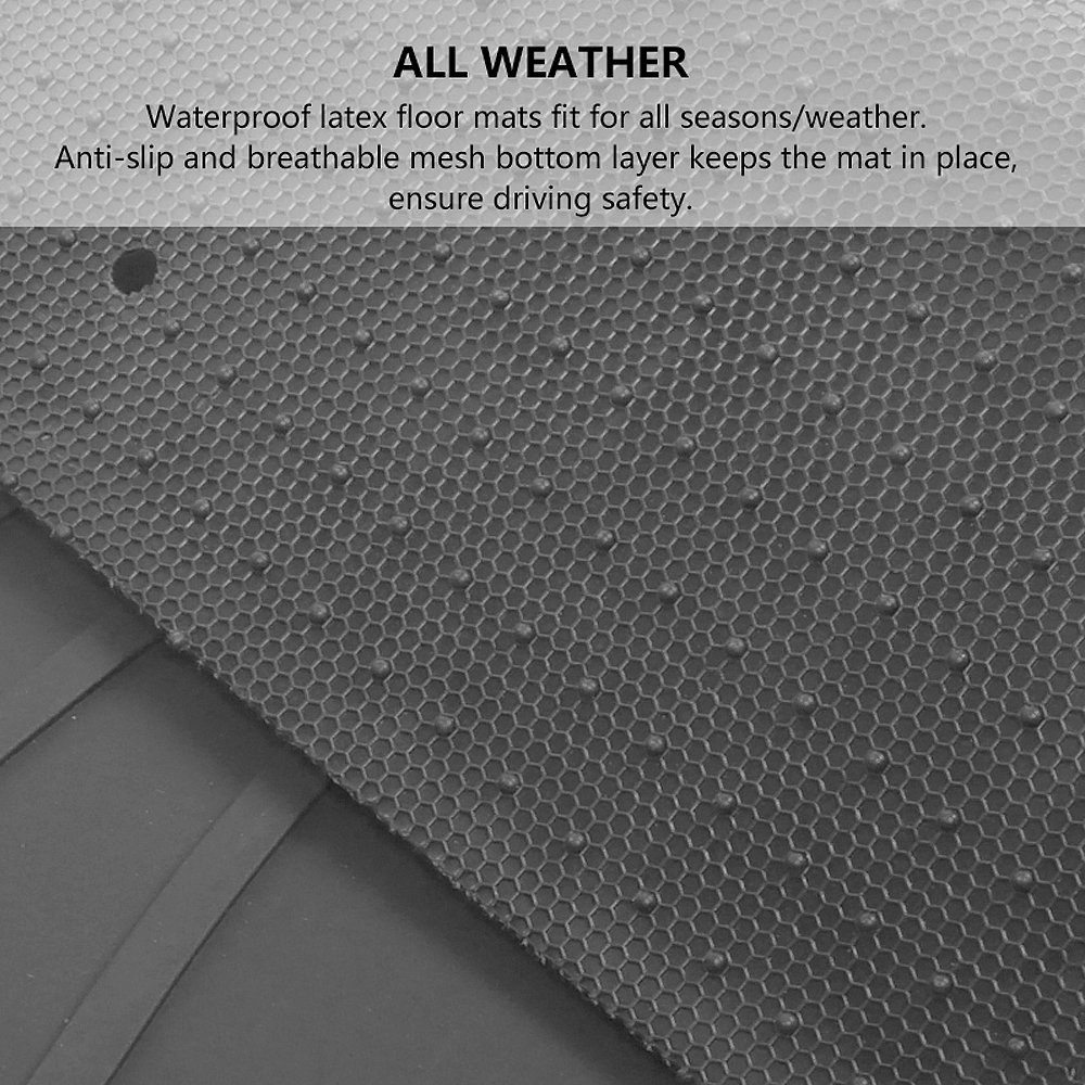 3-Piece Black Nylon Floor Mats For 2006-2011 Honda Civic – Anti-Slip Direct Replacement