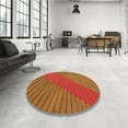 thumbnail image 4 of Ahgly Company Machine Washable Indoor Rectangle Transitional Neon Orange Area Rugs, 2' x 3', 4 of 7
