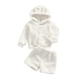 thumbnail image 2 of Kmbangi Baby Outfits Long Sleeve Hoodie Sweatshirt Tops Short Pants Clothes Set Fall Winter, 2 of 6