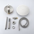 thumbnail image 6 of CoSoTower Dome shower system Shower head combination set wall mounted with 10 inch shower head and hand held shower head, brushed nickel finish, 6 of 7