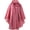 Red, variant on YOUI-GIFTS Women's Waterproof Packable Batwing-Sleeved Raincoat Rain Poncho Jacket Coat Hooded for Adults with Pockets