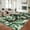 Beige Green, variant on Assaile 8 x 10 ft Polyester Pearl Velvet Beige Green Rectangular Hallway Bathroom Entryway Kitchen Office Foldable Flower Snake Printed Modern Washable Area Rug