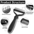 thumbnail image 3 of Pet Hair Removal Comb Cat Dog Brush Hair Grooming ShopWise Round, 3 of 14