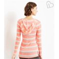 thumbnail image 2 of Aeropostale Chandail à Capuche Rayé pour Femmes, Orange, Juniors, Très Grand, 2 of 3