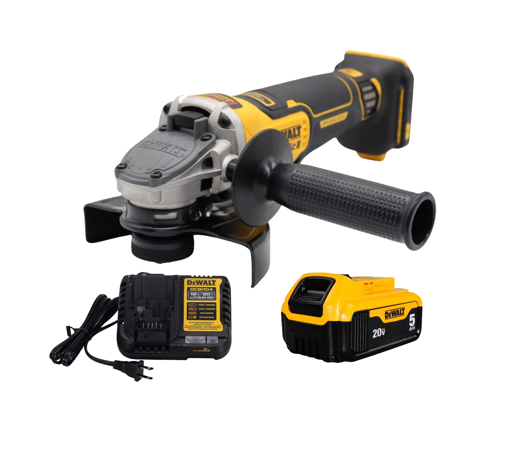 DeWalt DCG410 20V XR 4-1/2" - 5" Cordless Angle Grinder w/ 5Ah Battery & Charger