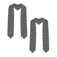 thumbnail image 2 of Haiem Colorful Mushrooms Pattern Graduation Stole 2024 | Premium Satin Sash for Graduation Ceremony, 2 of 7