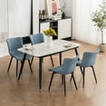 thumbnail image 2 of Kidol & Shellder Dining Chairs Set of 2 Soft Leather Dining Room Chairs with Sleek Metal Legs,Blue, 2 of 10