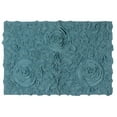 thumbnail image 5 of Home Weavers Bell Flower Collection Bathroom Rug 100% Cotton Tufted Bath Rugs, Soft Absorbent Bath Rugs, Non-Slip Bath Mats, Machine Washable, Bath Mats for Bathroom Floor, 21"x34" Rectangle, Blue, 5 of 9