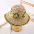 thumbnail image 2 of CoCopeaunts Summer Straw Bucket Hat for Women Outdoor Travel Sunscreen Flower Crochet Knitting Foldable Ladies Fisherman Hat, 2 of 8