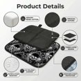 thumbnail image 4 of Skull With Peony Rose Foldable Seat Cushion for Bleachers, Stadium Seats, Camping & Outdoor Events, Portable Lightweight Pad with Carabiner, 4 of 6