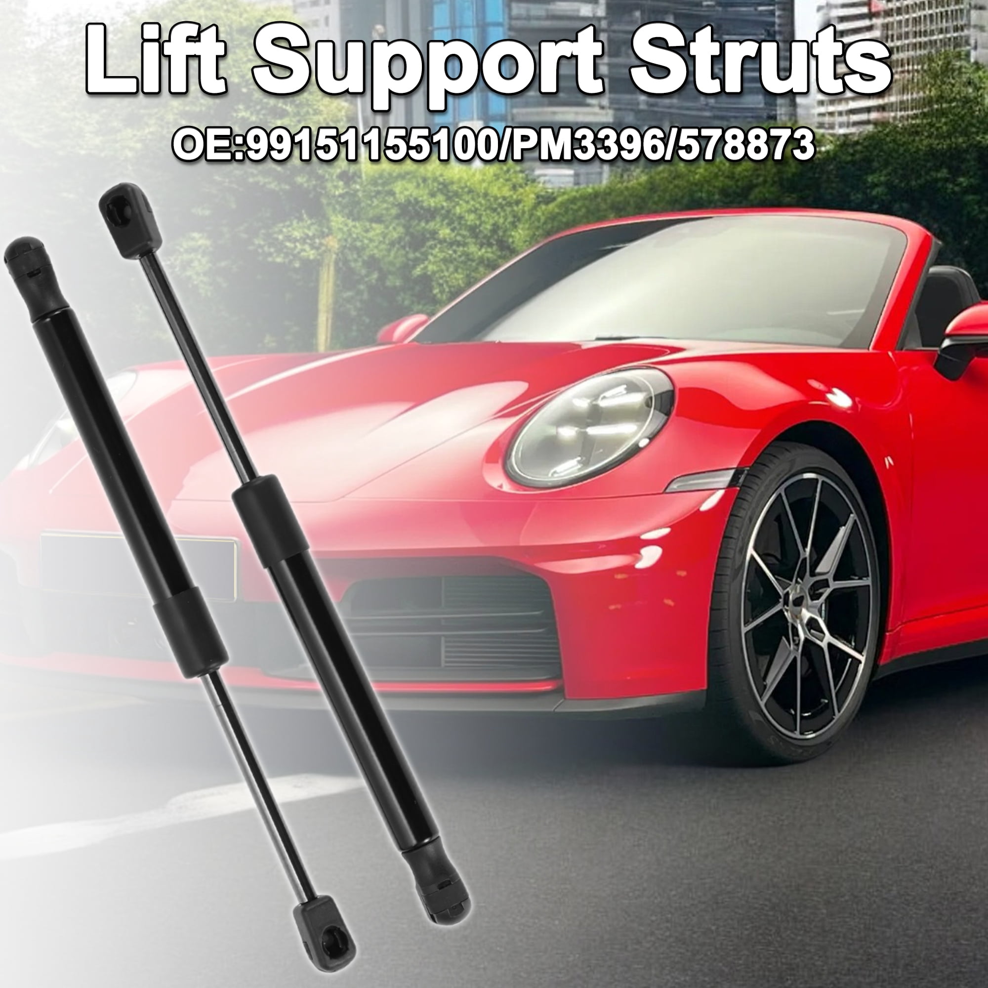 Unique Bargains 2Pcs Upgrade Front Hood Lift Supports for Porsche 911 Boxster Cayman