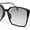 Black Gunmetal - Smoke, variant on Womens Rectangular Chic Contemporary Designer Style Sunglasses Black Gunmetal - Smoke