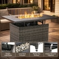 thumbnail image 5 of Gymojoy 2-Piece Patio Furniture Set with Fire Pit Table, All Weather Outdoor Sectional PE Rattan, Patio Conversation Sets with Cushions for Garden Lawn Balcony Porch Deck, 5 of 9