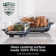 Restored Ninja Crispi Air Fryer, Microwave, Freezer & Dishwasher Safe, Glass Portable Cooking System, 4 QT & 6 Cup Glass Containers with Storage Lids, Easy Meals, Air Fry, Bake, Blue