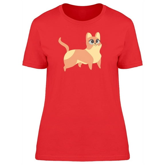 Curious Kitten Doodle T-Shirt Women -Image by Shutterstock, Female Large