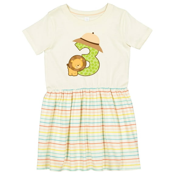 Inktastic Safari 3rd Birthday 3 Year Old Girls Toddler Dress