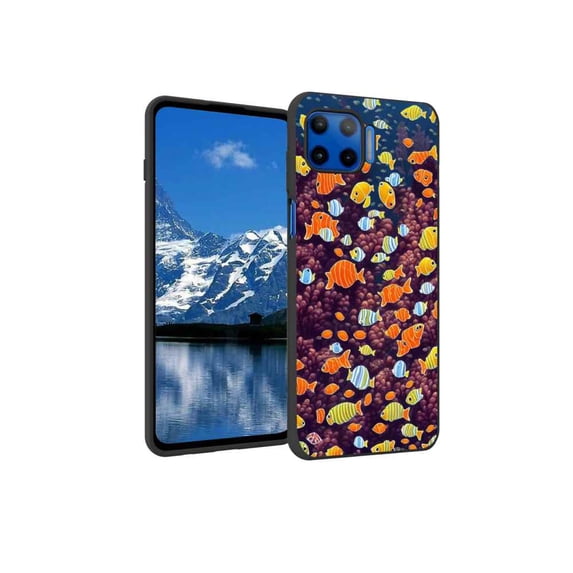 Compatible with Moto One 5G UW Phone Case, Fishes 103 Case Men Women, Flexible Silicone Shockproof Case for Moto One 5G UW
