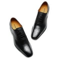 thumbnail image 6 of CMR CHAMARIPA Elevator Shoes for Men Shoes to Add Height Black Calfskin Leather Dress Wedding Shoes 7CM /2.76 Inches, 6 of 8