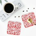 thumbnail image 3 of Bingfone Vintage Gnome Merry Christmas Leather Drinks Coasters with Set of 6,Suitable for Home Kitchen,Coffee Cup Coasters Home Gift, 3 of 7